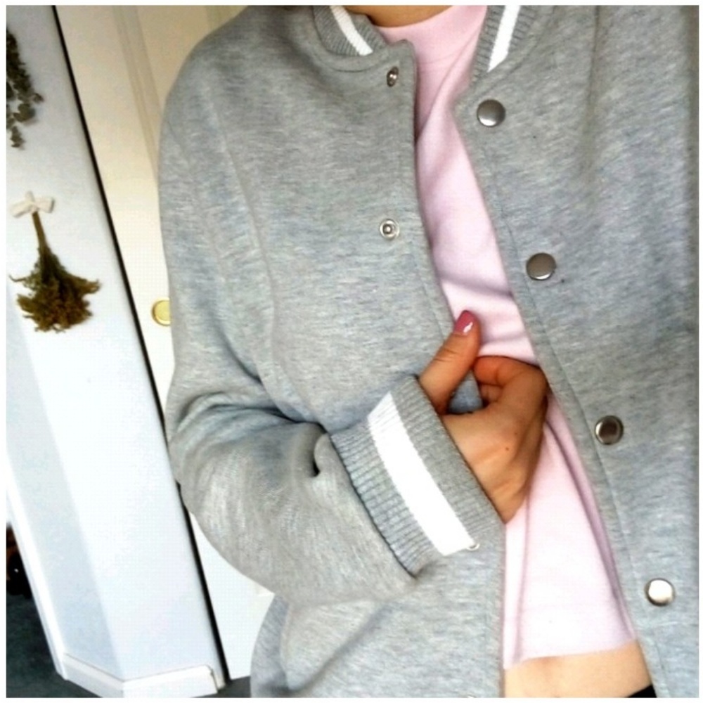 F21 Varsity Bomber Jacket